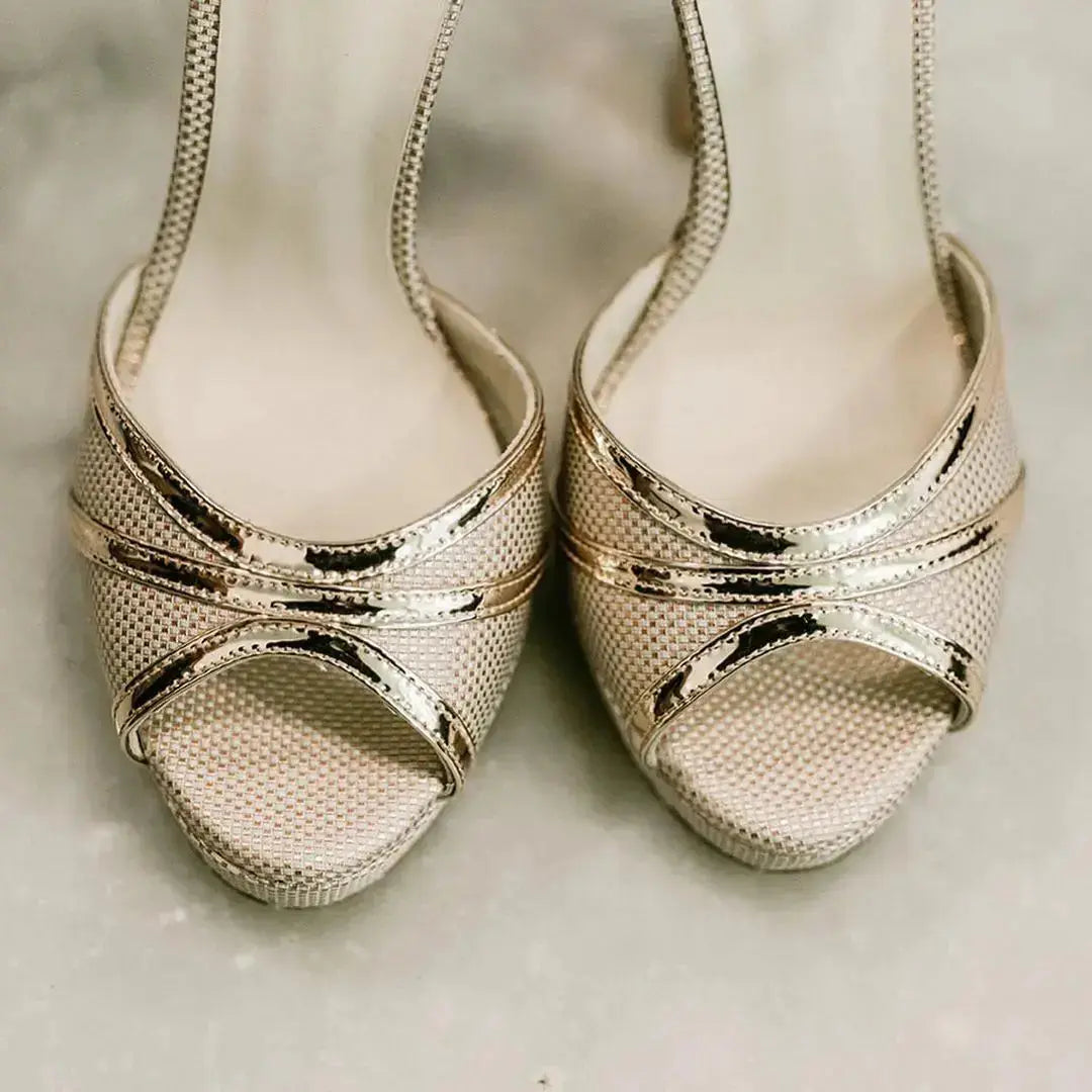Pink Velvet Block Heel wedding shoes product view 3 | ForeverSolesBride