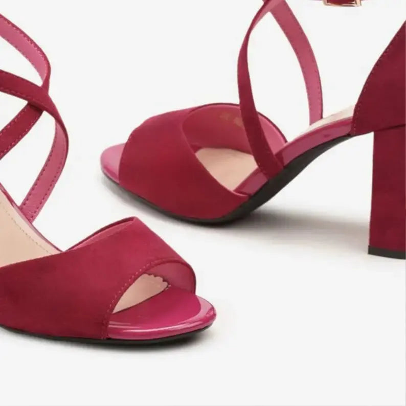 ForeverSoles Red Bridal Shoes for women, elegant wedding and party shoes