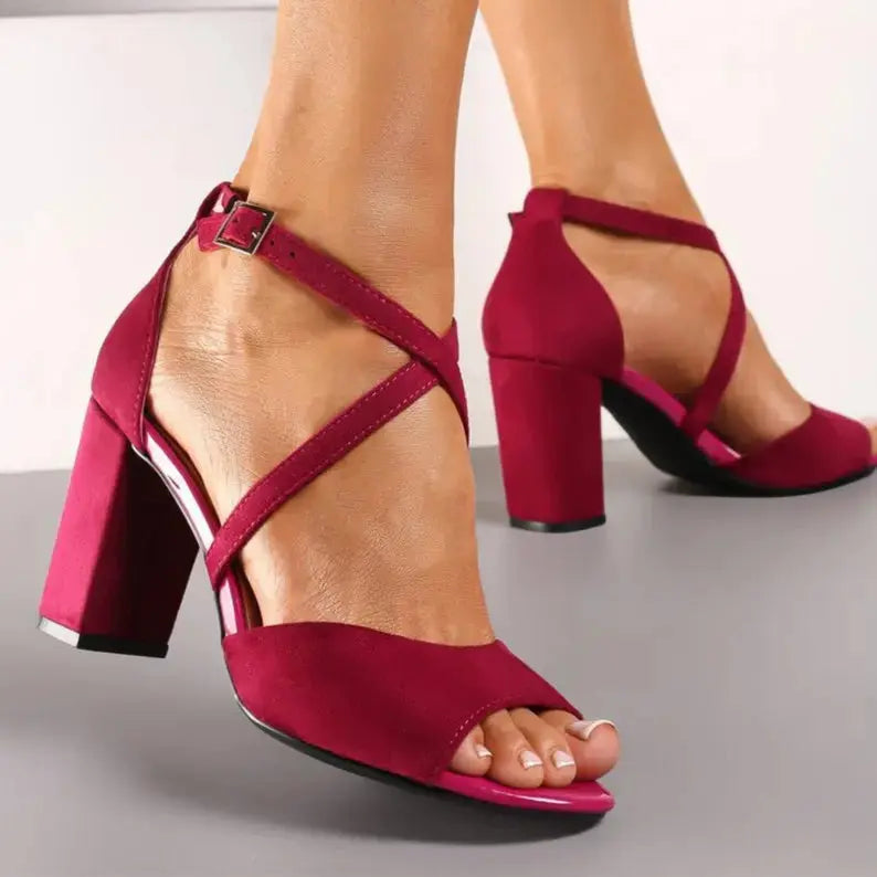 ForeverSoles Red Bridal Shoes for women, elegant wedding and party shoes