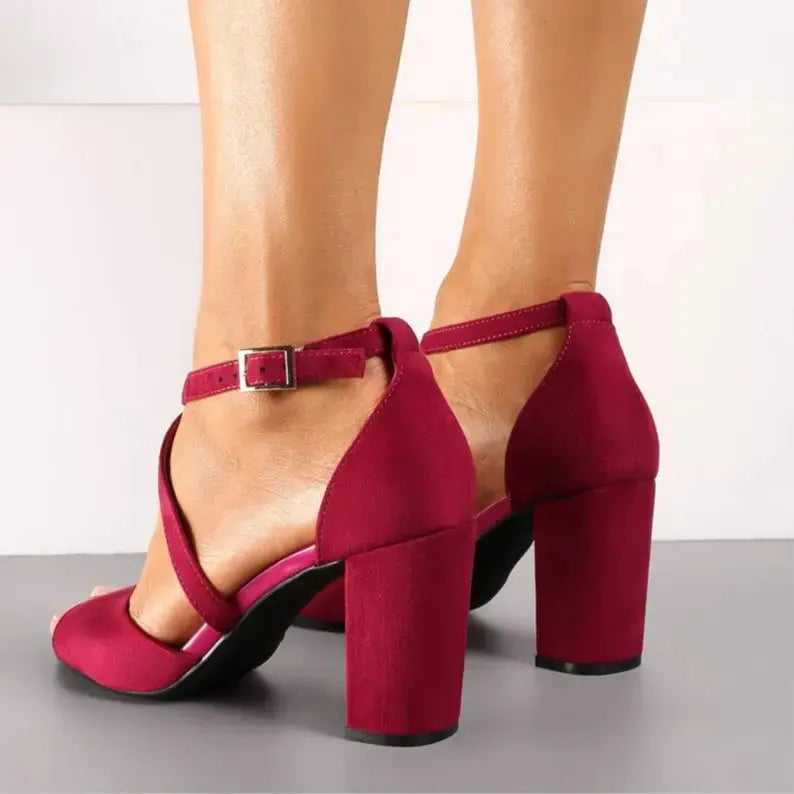 ForeverSoles Red Bridal Shoes for women, elegant wedding and party shoes