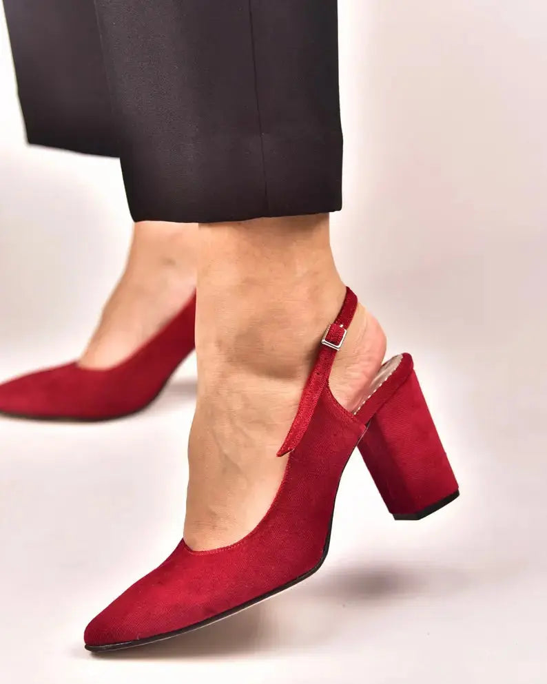 ForeverSoles Red Bridal Shoes for women, elegant wedding and party shoes