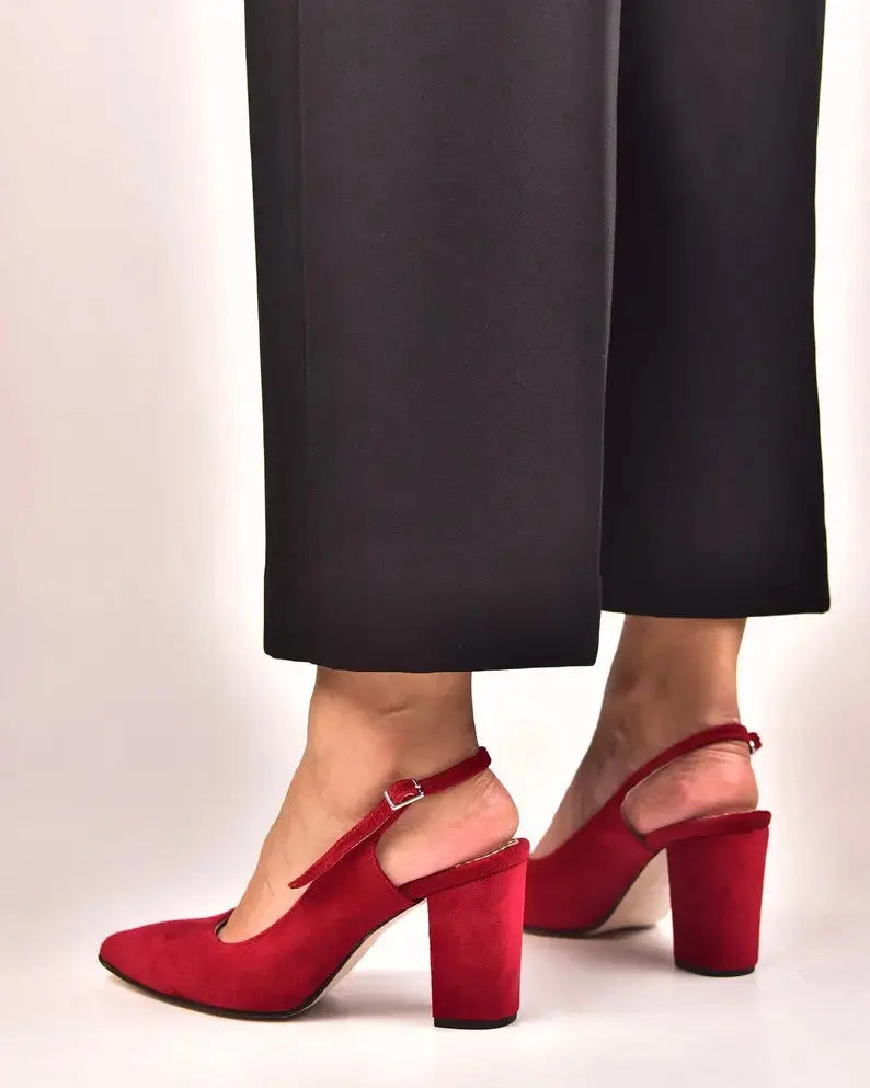ForeverSoles Red Bridal Shoes for women, elegant wedding and party shoes