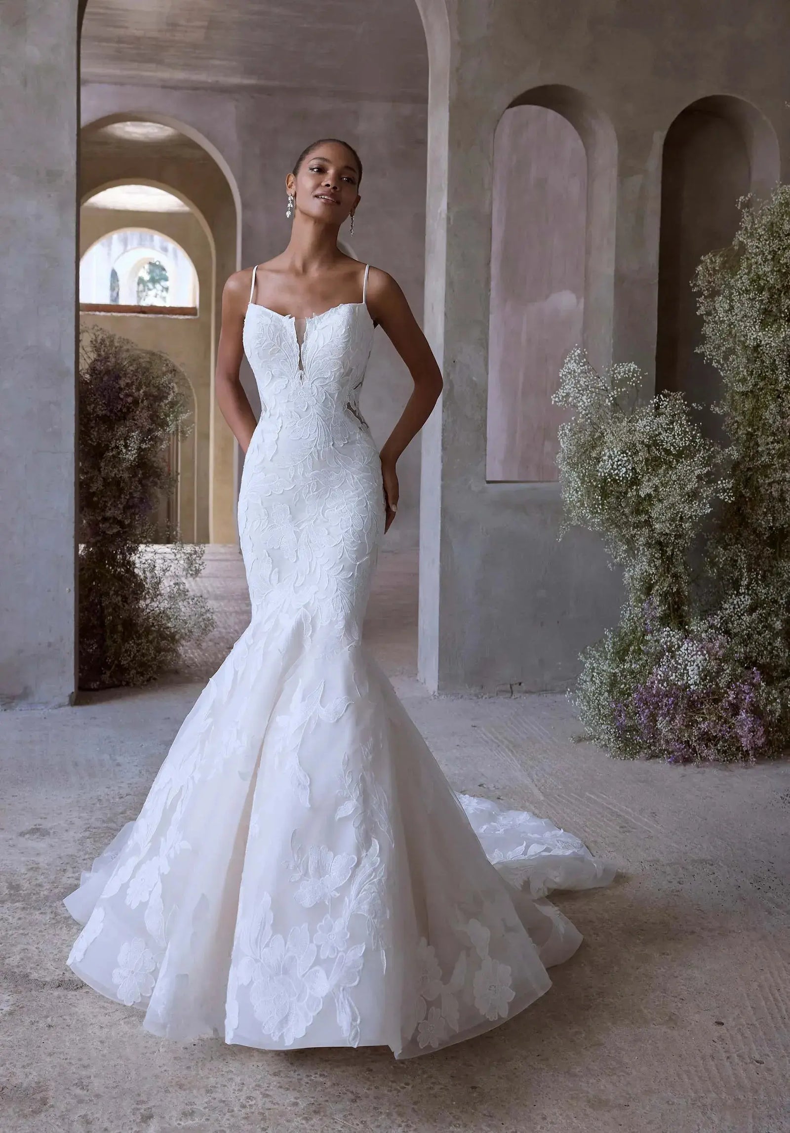 Selene wedding dress hero front view | ForeverSolesBride