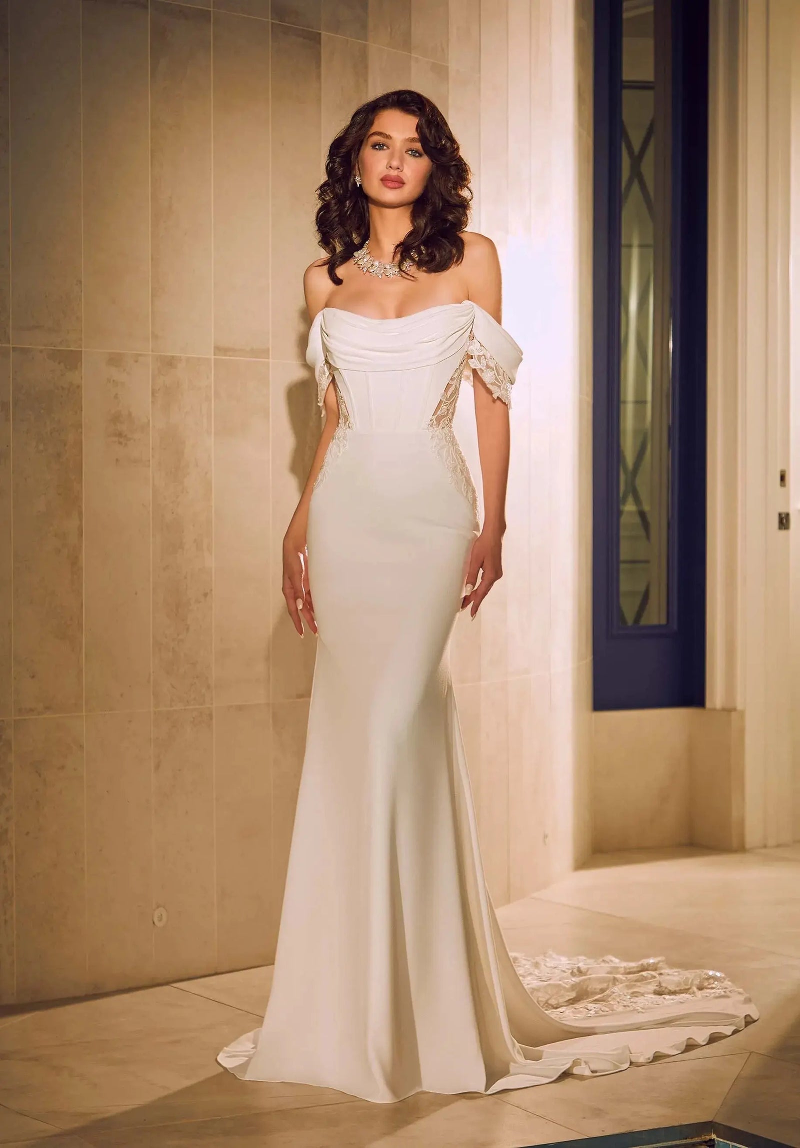 Tamara wedding dress hero front view | ForeverSolesBride