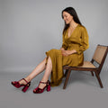 ForeverSoles Valerie Velvet Raspberry for women, elegant wedding and party shoes