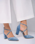 ForeverSoles Wedding Shoes For Bride Blue for women, elegant wedding and party shoes