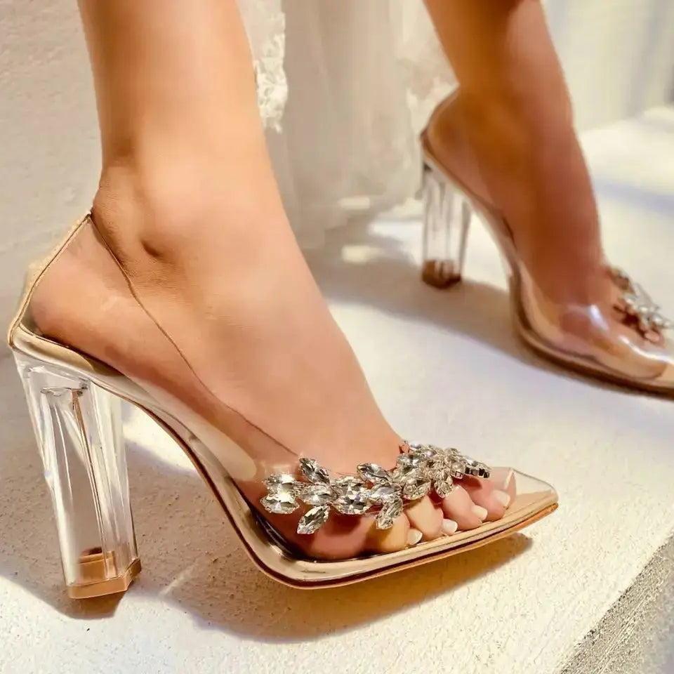 White Sandals wedding shoes hero front view | ForeverSolesBride