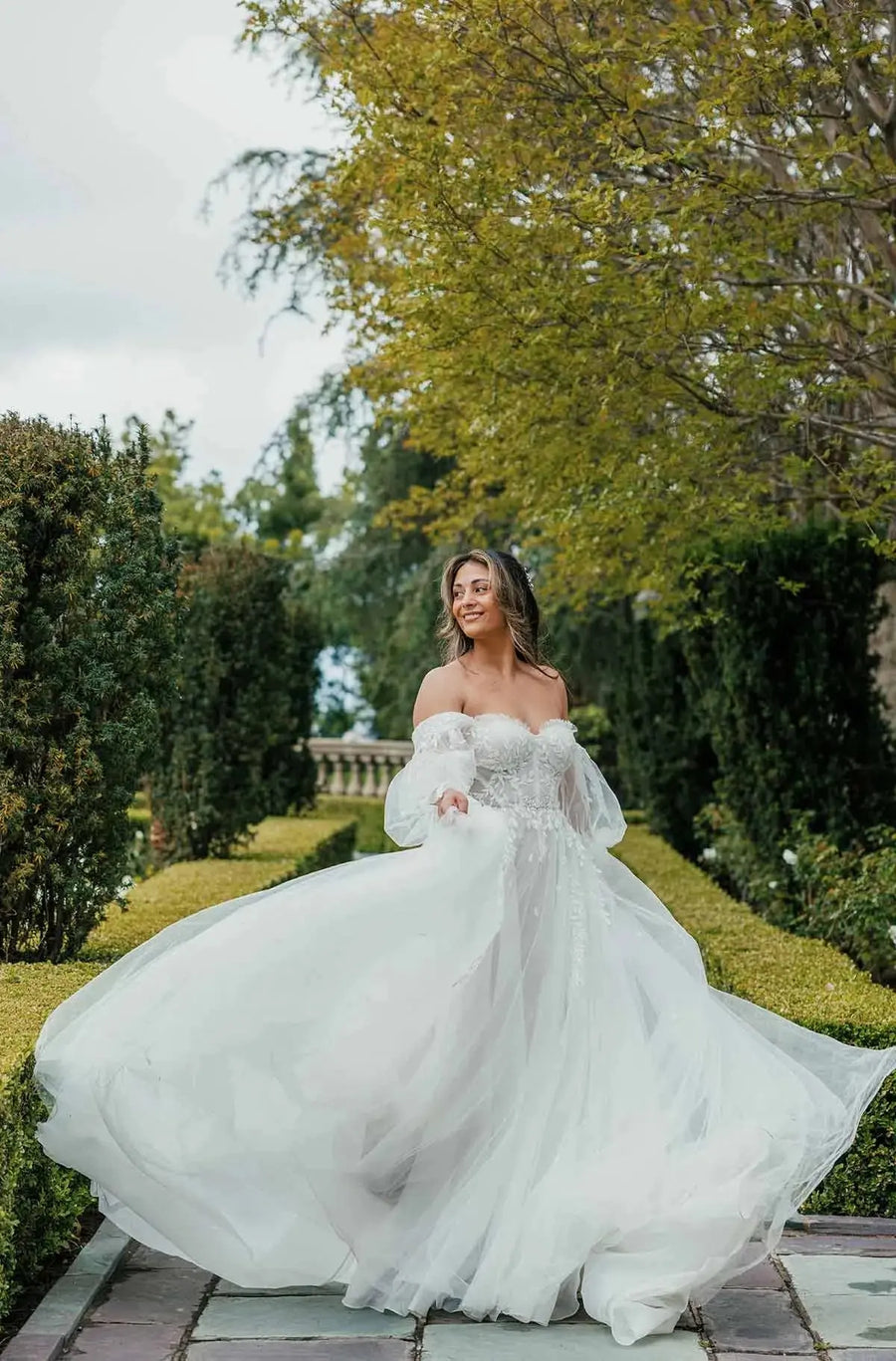 Wren wedding dress hero front view | ForeverSolesBride